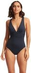 Seafolly Damen Deep V Wide Strap One Piece Swimsuit Einteiliger Badeanzug