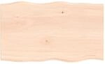 vidaXL Tischplatte 100x60x2 cm Massivholz Eiche Unbehandelt Baumkante