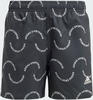 adidas Boy's Sportswear Wave Print CLX Swim Shorts Kids Badeanzug, Black/Off White,