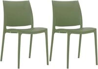 CLP 2er Set St&uuml;hle Maya I Wetterbest&auml;ndige Stapelst&uuml;hle bis zu 130 kg...