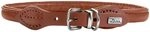 HUNTER Hundehalsband Round & Soft Canadian UP, Farbe: Cognac, weiches, geschmeidiges
