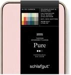 schlafgut Pure Topper Spannbettlaken 120x200 cm Bio-Baumwolle, Purple Light