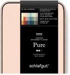 schlafgut Pure Topper Spannbettlaken 120x200 cm Bio-Baumwolle, Red Light