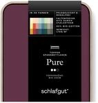 schlafgut Pure Topper Spannbettlaken 90x200 cm Bio-Baumwolle, Purple Deep