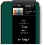 Schlafgut Pure Topper Spannbettlaken 120x200cm bis 130x220cm Green Deep,