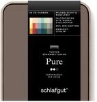 schlafgut Pure Topper Spannbettlaken 90x200 cm Bio-Baumwolle, Sand Deep
