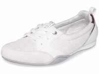 SOCCX Damen Sneaker Ballerina mit Glitzer-Effekten White 38