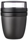 Mepal - M&uuml;slibecher Ellipse - 500 ml - Nordic black | Praktischer Joghurtbecher to