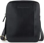 bugatti Remo Leder-Schultertasche klein, Umh&auml;ngetasche mit versetzbarem...