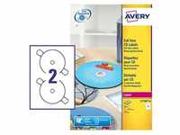 Avery L7676-100 Glossy Full Face CD Etiketten für Laserdrucker (117 mm Durchmesser