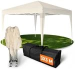 Kronenburg Faltpavillon wasserdicht Dachma&szlig; 3 x 3 m UV Schutz 50+ Pavillon in