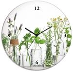 ARTLAND Wanddeko Wanduhr ohne Tickger&auml;usche Glas Funkuhr &Oslash; 30 cm Rund Lautlos