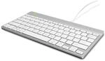 R-Go Compact Break Tastatur, mit Pause-Anzeige, ergonomische Mini-USB-Tastatur,