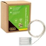 Idena 31824 - LED Micro Lichterkette mit 30 LEDs in Warmwei&szlig;, 6 Stunden Timer