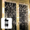 Hellum LED-Vorhang Kupferkabel Girlanden Lichterketten-Vorhang Außen+Innen 360