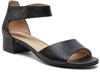 CAPRICE Damen Sandalen mit Absatz aus Leder mit Riemchen, Schwarz (Black Nappa), 40