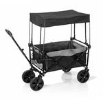 EASYmaxx Bollerwagen mit Dach faltbar | Klappbarer Handwagen | Transportkarre...