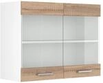 Vicco K&uuml;chenglasschrank R-Line, Sonoma, 80 cm, zur freien Kombination innerhalb