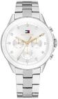 Tommy Hilfiger Multi Zifferblatt Quarz Uhr f&uuml;r Damen mit Silbernes Edelstahlarmband