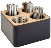 APS Besteckbeh&auml;lter, Besteckkasten, Besteckbeh&auml;ltnis, 4 L&ouml;cher inkl. 4 Edelstahl