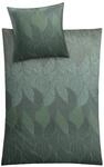 Kleine Wolke Bettw&auml;sche Satin JAMIRO Tannengr&uuml;n 135 x 200 cm und 80 x 80 cm