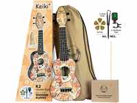 Ortega Guitars Sopran Ukulele bunt - Keiki K2 - Starterkit inklusive Tuner, Gurt, 5