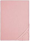 biberna Feinbiber Spannbetttuch 90x200-100x200 cm rosa | 100% Baumwolle Flanell 