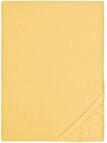 biberna Feinbiber Spannbetttuch 90x200-100x200 cm gelb | 100% Baumwolle Flanell 
