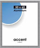 accent by nielsen Aluminium Bilderrahmen Largo, 50x60 cm, Struktur Silber Matt
