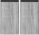 vidaXL Fadenvorh&auml;nge 2 STK. 140 x 250 cm Schwarz