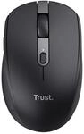 Trust Ozaa Leise Kabellose Maus Bluetooth + 2.4GHz, Schwarz | Kompakte Mehrger&auml;te