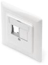 DIGITUS Modulare Anschlussdose f&uuml;r Keystone-Modul &ndash; 2 Port | Auslass Gerade &ndash;