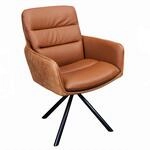 Stuhl BIG GEORGE - 88cm - cognac - Microfaser Echtleder drehbar Armlehne