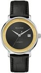 Bulova Herren Armbanduhr Rat Pack Automatik mit schwarzem Lederarmband,