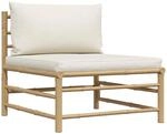 vidaXL Garten Mittelsofa mit Kissen Gartensofa Sofa Lounge Einzelsofa...