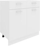 VCM K&uuml;chenm&ouml;bel Unterschrank 60x46x82 cm 2 T&uuml;ren Anrichte | Stauraum f&uuml;r...