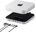 SATECHI Mac Studio M5 USB-C-Hub mit St&auml;nder, NVMe/SATA-SSD-Geh&auml;use, Silber |...