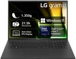 2024 LG gram 17 Zoll Notebook - 1350g Intel Core Ultra7 Laptop (16GB RAM, 1TB Dual