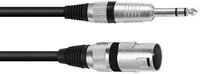 OMNITRONIC Adapterkabel XLR(M)/Klinke stereo 0,2m sw