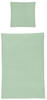Irisette Seersucker Bettwäsche Easy Uni grün, 1 Bettbezug 155 x 200 cm + 1