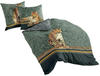 Traumschlaf Mako-Satin Leopard anthrazit 1 Bettbezug 135 x 200 cm + 1...