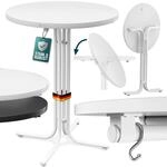 CASARIA&reg; Bartisch, klappbar rund Bistro, 70 cm, Wei&szlig; | 110 cm H&ouml;he,