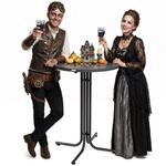 CASARIA Stehtisch Klappbar | 110 cm hoch, Outdoor, &Oslash; 80 cm, Rund, Wetterfest,...