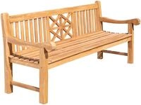 CLP Teak-Gartenbank Florida I Sitzbank Mit Ergonomischer Sitzfl&auml;che Aus...
