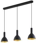 Arcchio Pendelleuchte Cosmina (Modern) in Schwarz aus Metall (3 flammig, E27) -