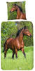 Good Morning - Laufende Pferde - 100% Baumwolle - 135x200 cm + 1 Kissenbezug...