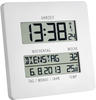 TFA Dostmann TIMELINE Digitale Funkuhr mit Temperatur, Kunststoff, weiß, L 195 x B