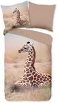 Good Morning Bettw&auml;sche Sima Giraffe Sand 1 Bettbezug 135 x 200 cm + 1...