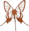 UNUS Schmetterling mit Wackelfeder Gartendeko Gartenstecker aus Edelrost Metall...