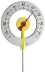TFA Dostmann Lollipop analoges Design-Gartenthermometer, 12.2055.07, wetterfest mit